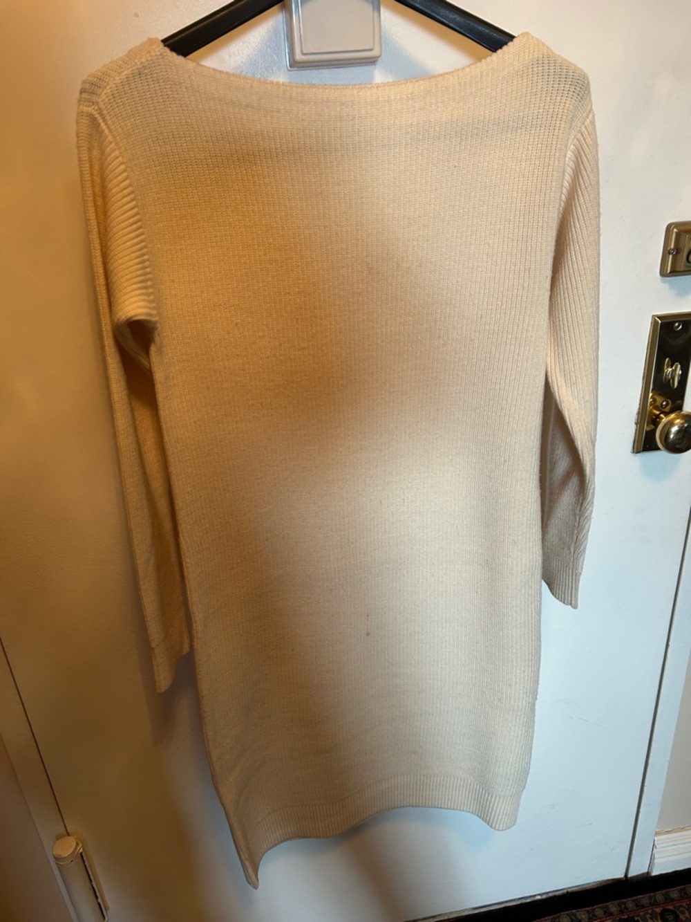 Ralph Lauren Cream Ribbed Knit Dress